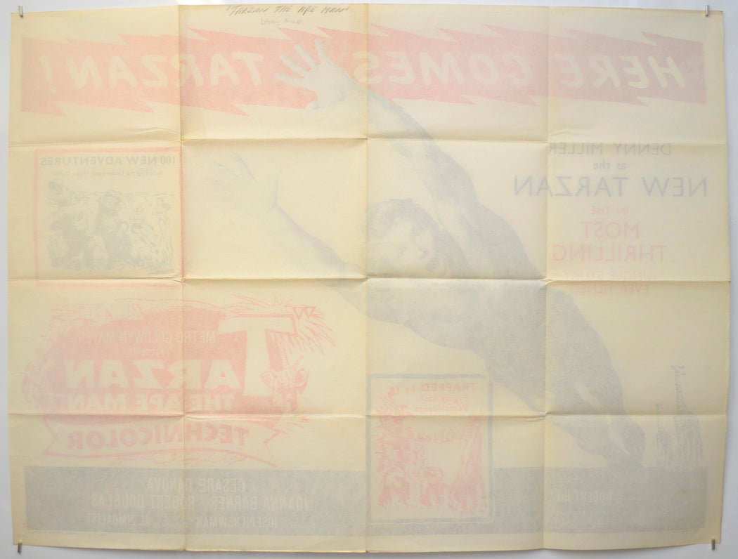 TARZAN THE APE MAN (Back) Cinema Quad Movie Poster