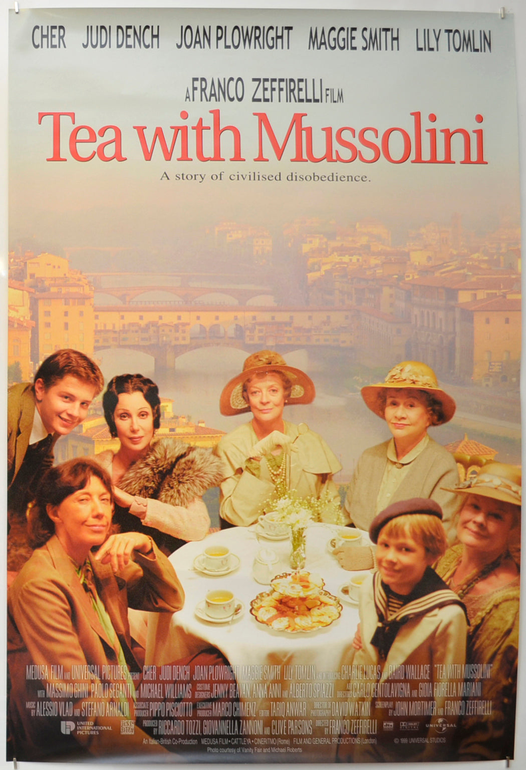 Tea With Mussolini Original One Sheet Poster - Film Poster - Movie Poster