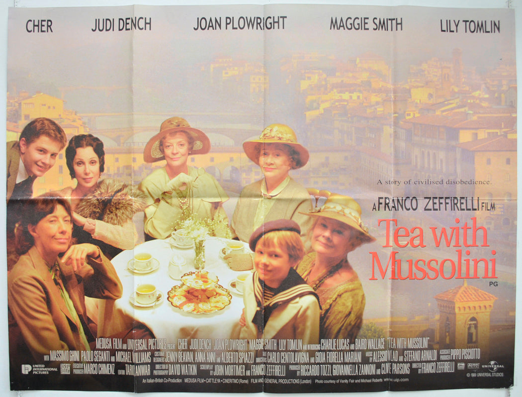 Tea With Mussolini Original British Quad Poster - Film Poster - Movie Poster