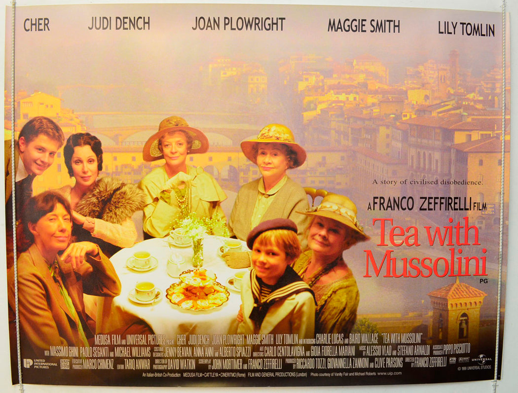 Tea With Mussolini Original British Quad Poster - Film Poster - Movie Poster