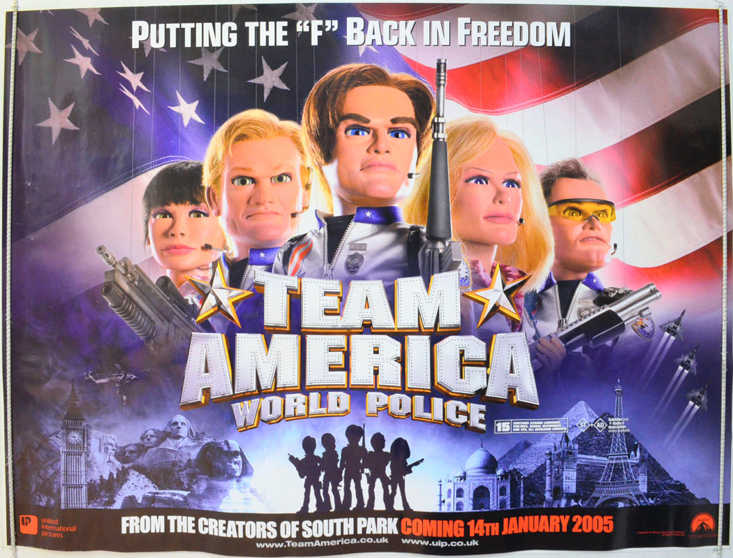 Team America : World Police Original British Quad Poster - Film Poster - Movie Poster