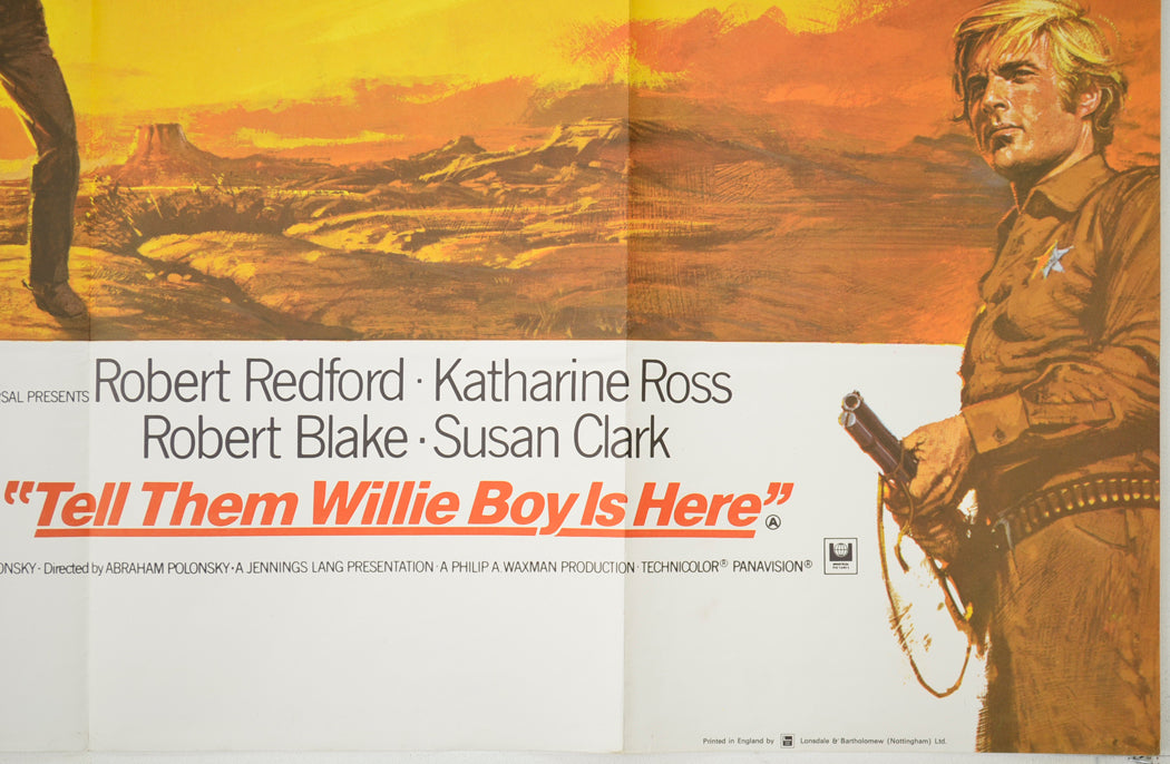 TELL THEM WILLIE BOY IS HERE (Bottom Right) Cinema Quad Movie Poster