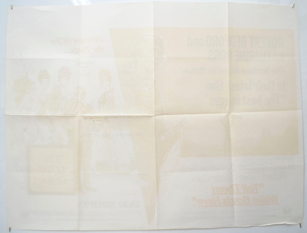 TELL THEM WILLIE BOY IS HERE / THE LOVE GOD (Back) Cinema Quad Movie Poster