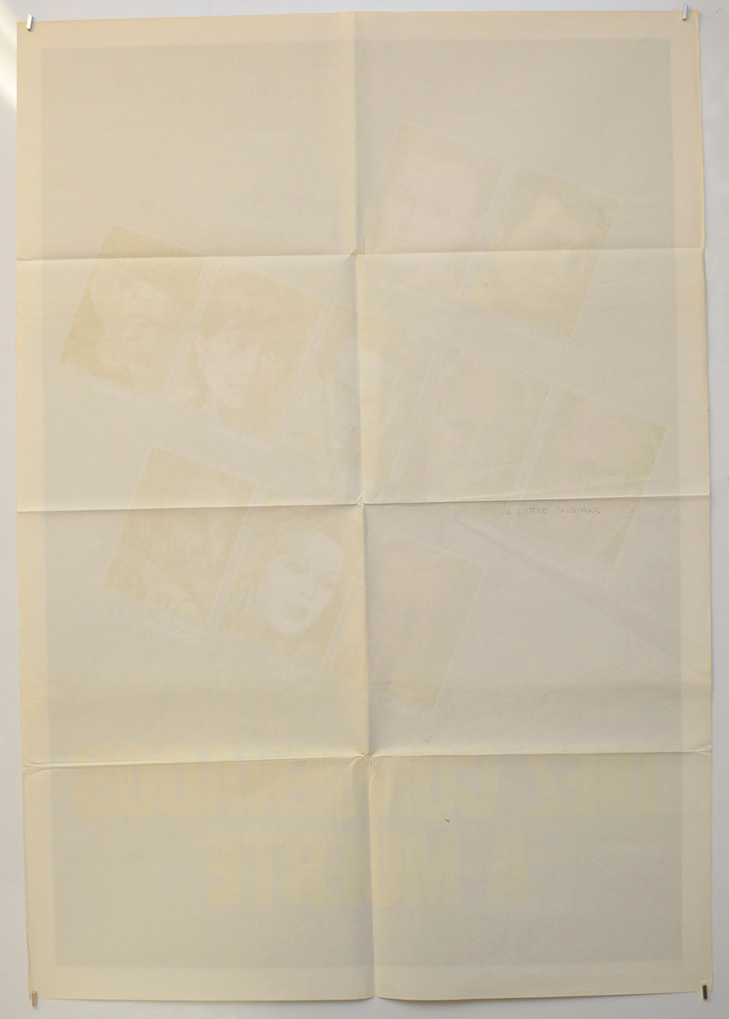 TEN LITTLE INDIANS (Back) Cinema One Sheet Movie Poster