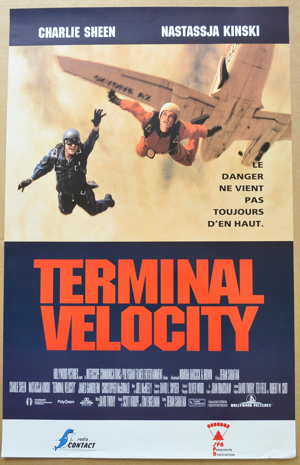 Terminal Velocity Original Belgian Poster - Film Poster - Movie Poster