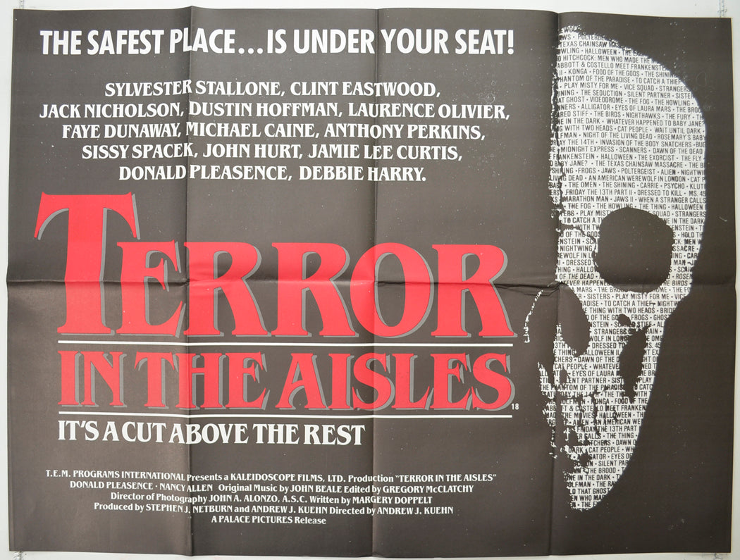 Terror In The Aisles Original Quad Poster - Film Poster - Movie Poster