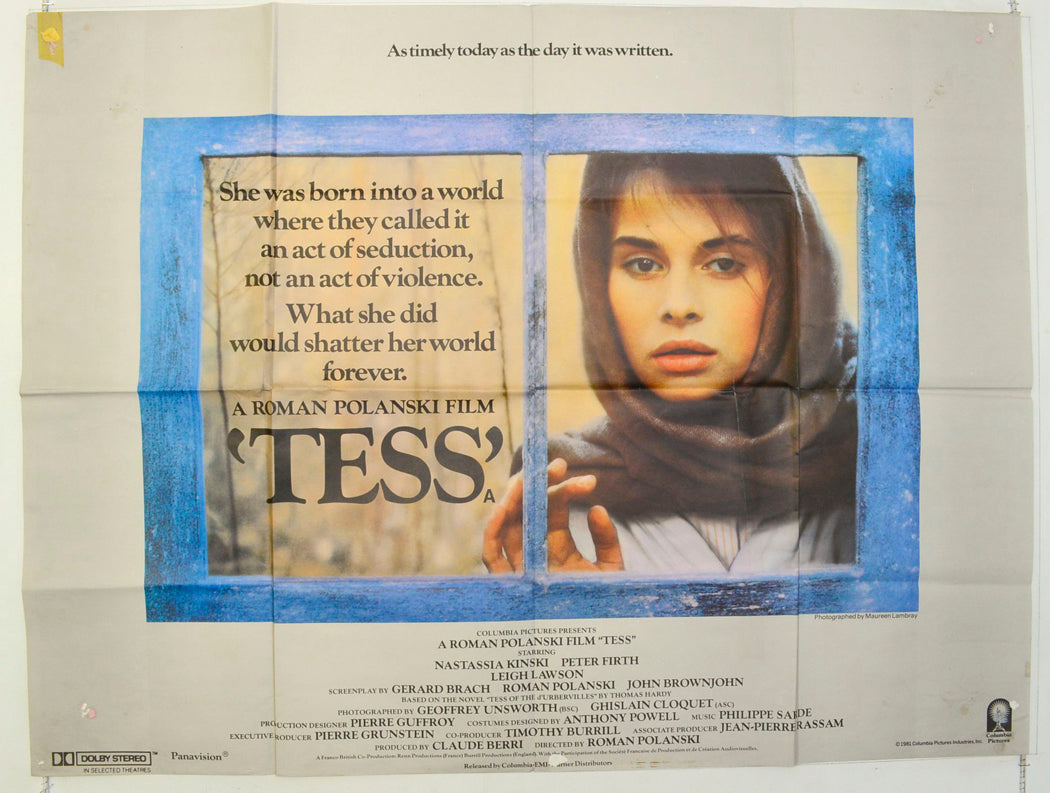 Tess Original British Quad Poster - Film Poster - Movie Poster
