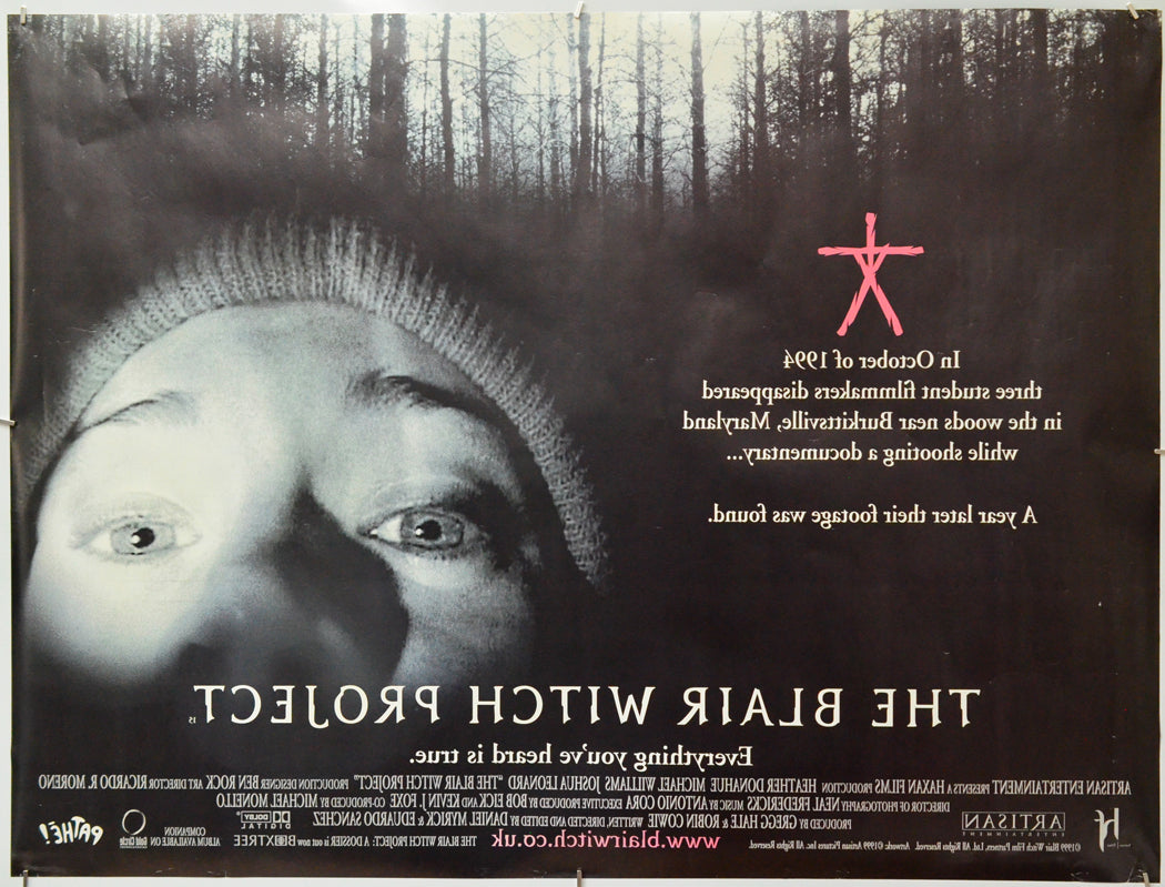 The Blair Witch Project (Back) Cinema Quad Movie Poster