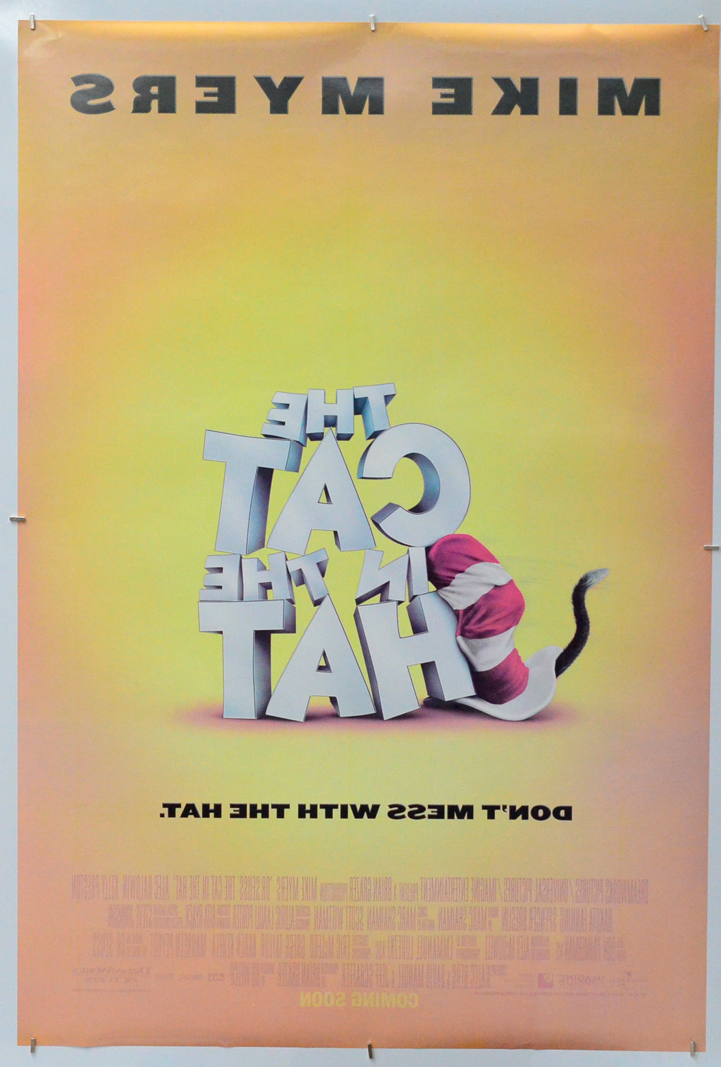 The Cat In The Hat (Back) Cinema One Sheet Movie Poster