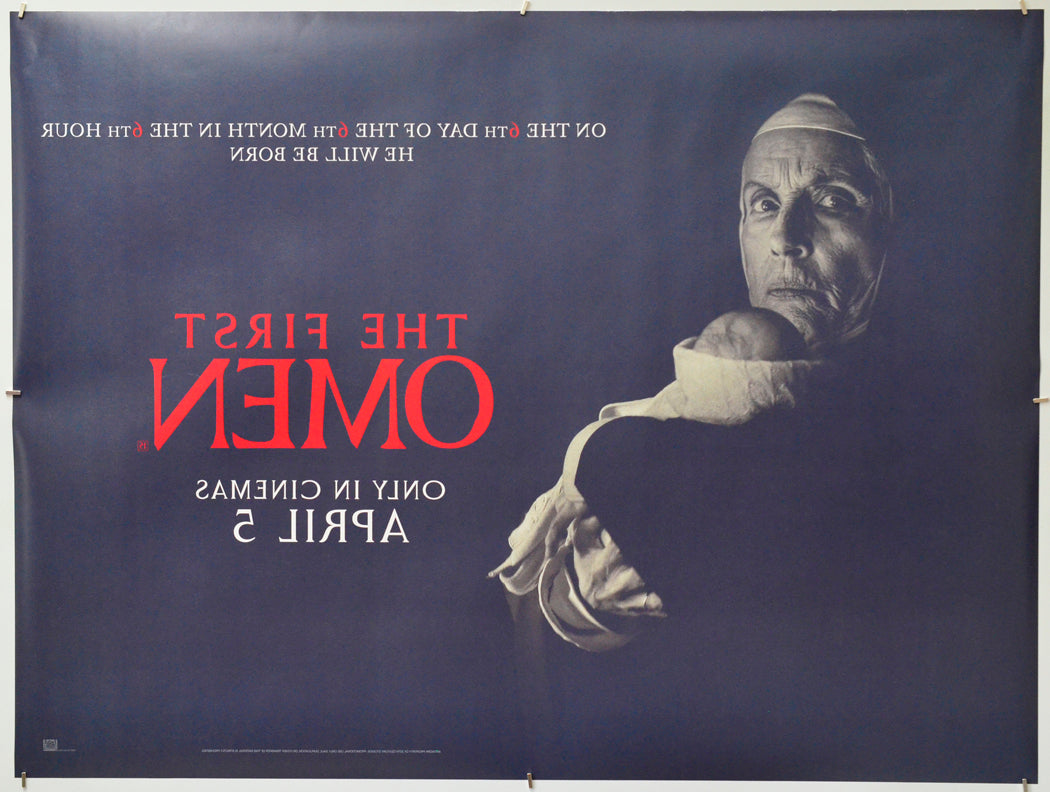 The First Omen (Back) Cinema Quad Movie Poster