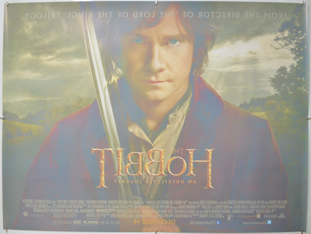 The Hobbit : An Unexpected Journey (Back) Cinema Quad Movie Poster