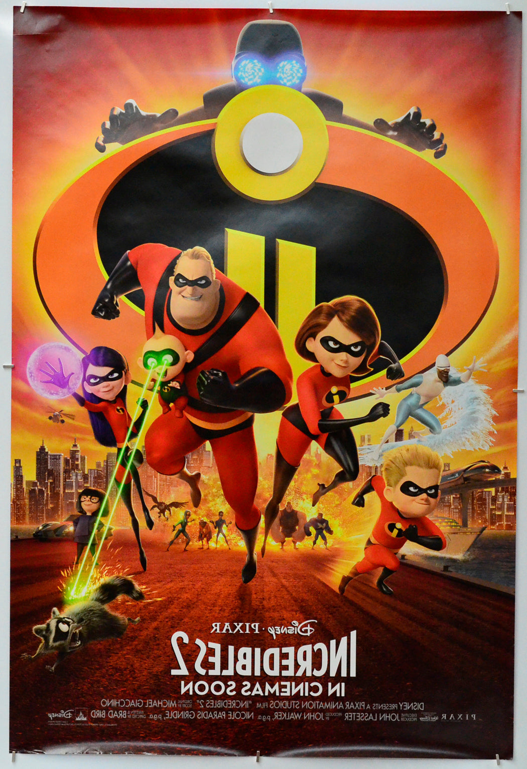 The Incredibles 2 (Back) Cinema One Sheet Movie Poster