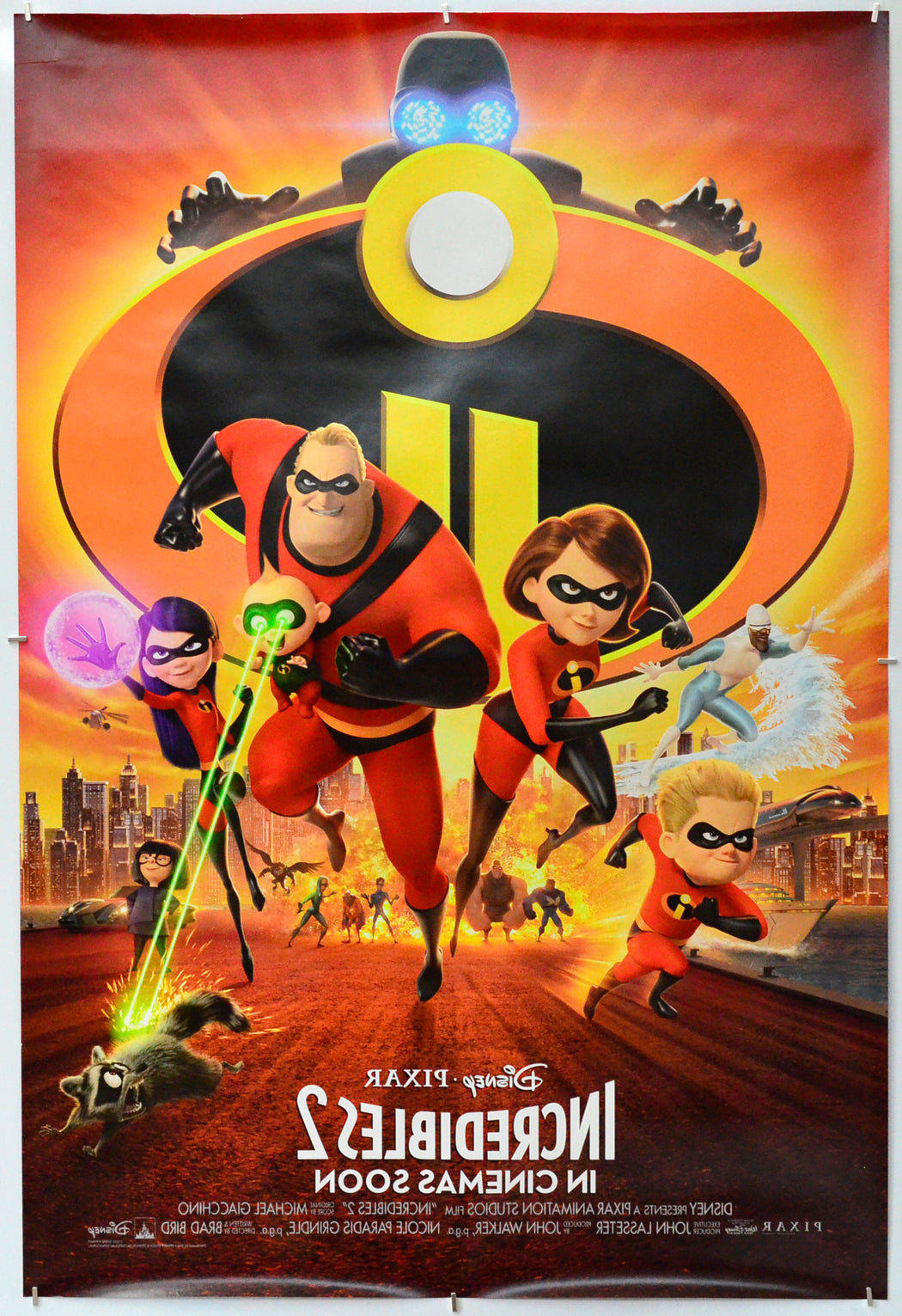 The Incredibles 2 (Back) Cinema One Sheet Movie Poster