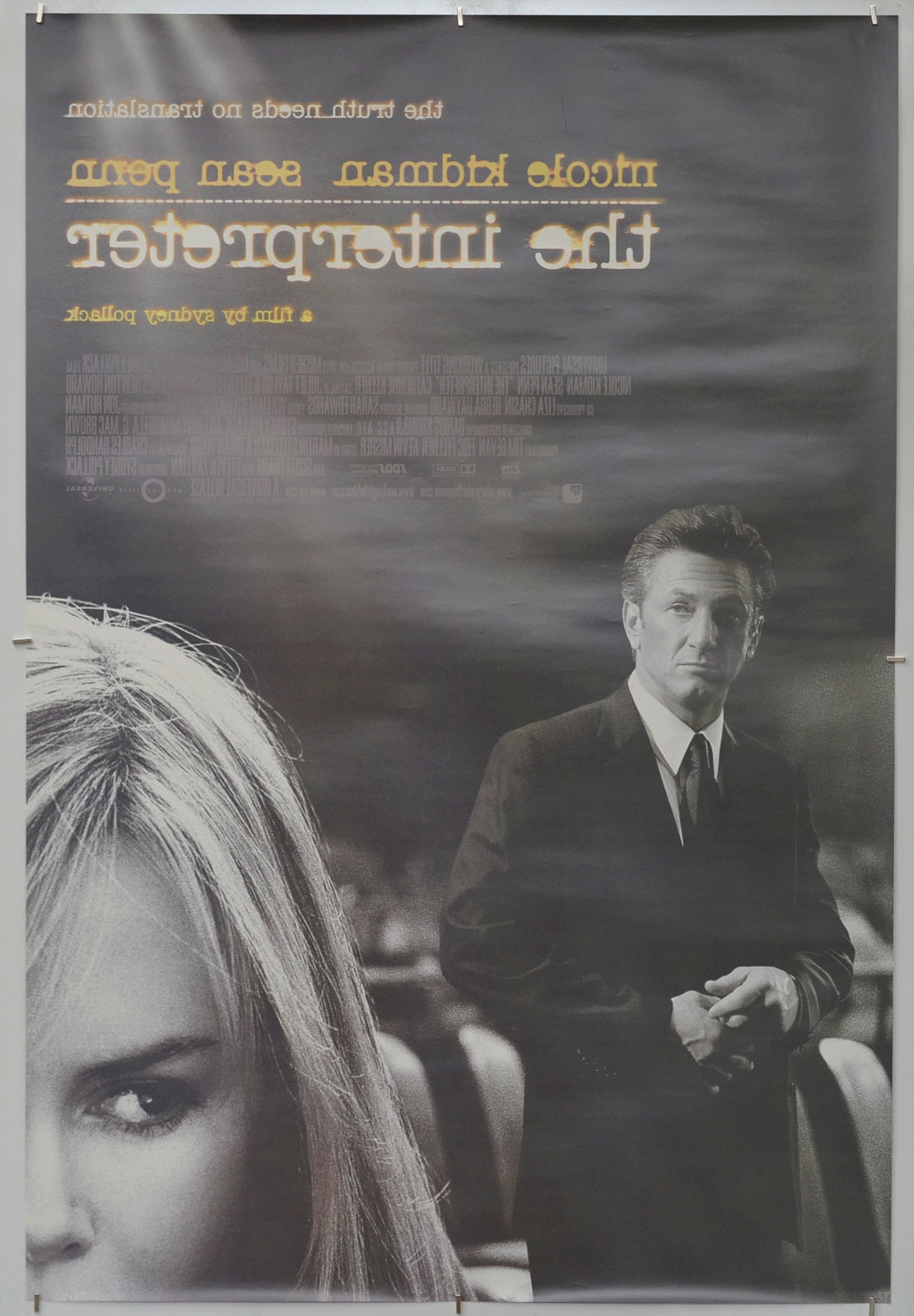 The Interpreter (Back) Cinema One Sheet Movie Poster