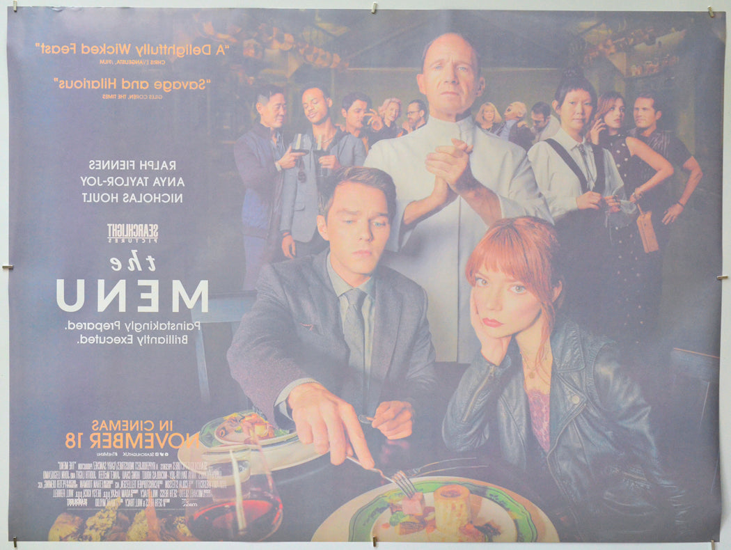 The Menu (Back) Cinema Quad Movie Poster