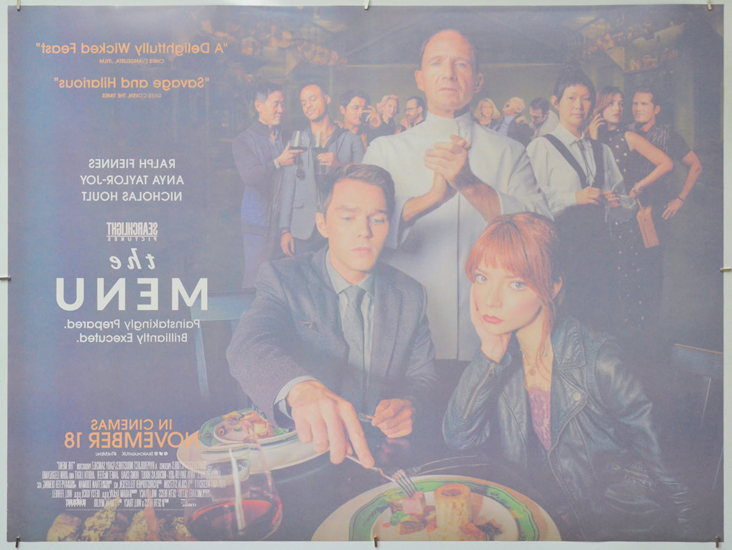 The Menu (Back) Cinema Quad Movie Poster