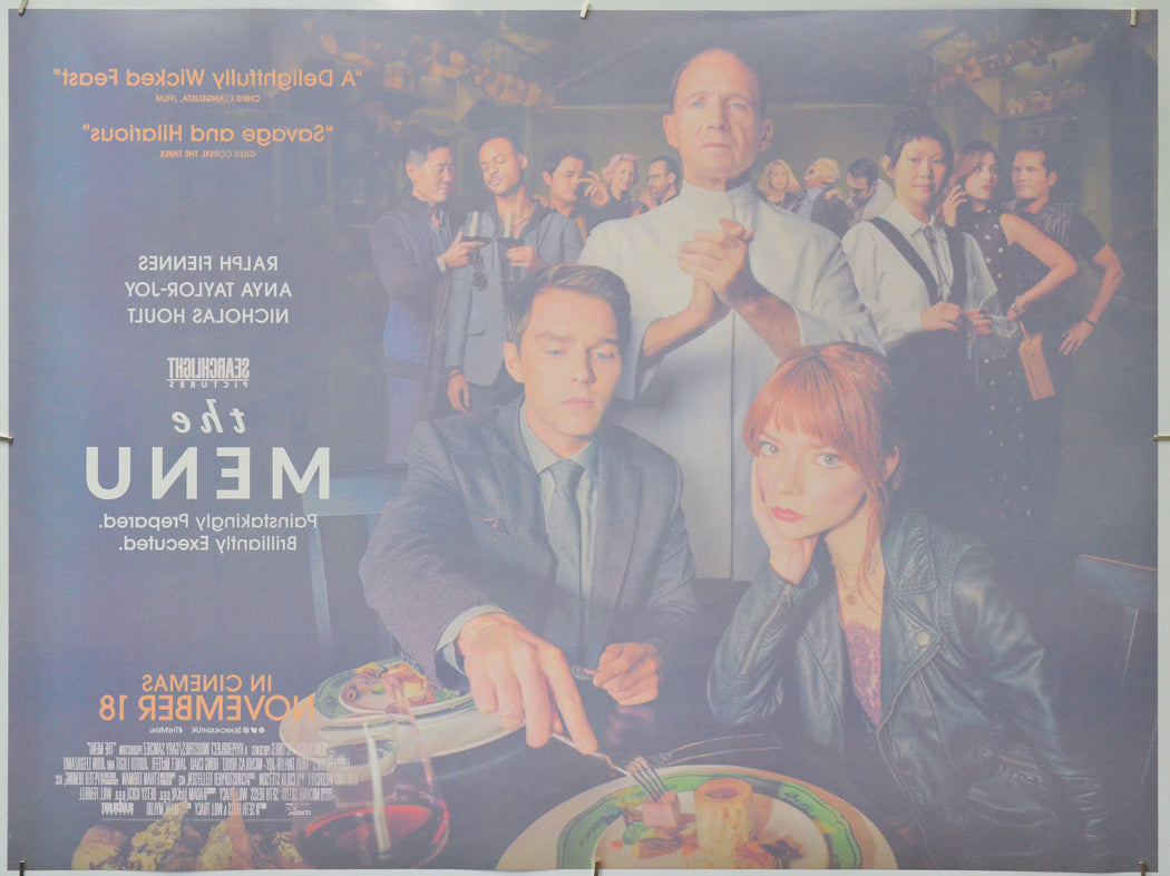 The Menu (Back) Cinema Quad Movie Poster