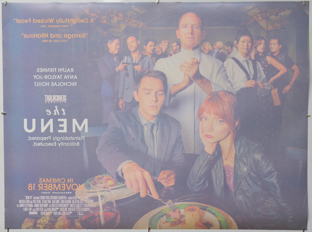 The Menu (Back) Cinema Quad Movie Poster
