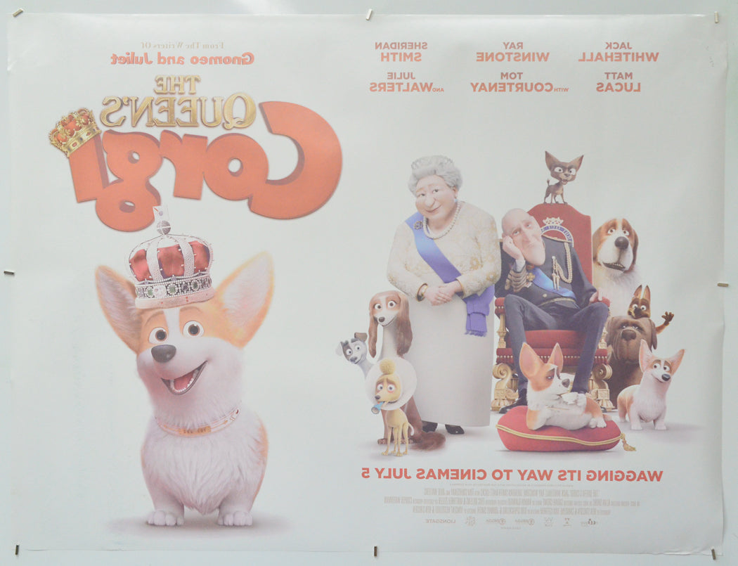 The Queen's Corgi (Back) Cinema Quad Movie Poster