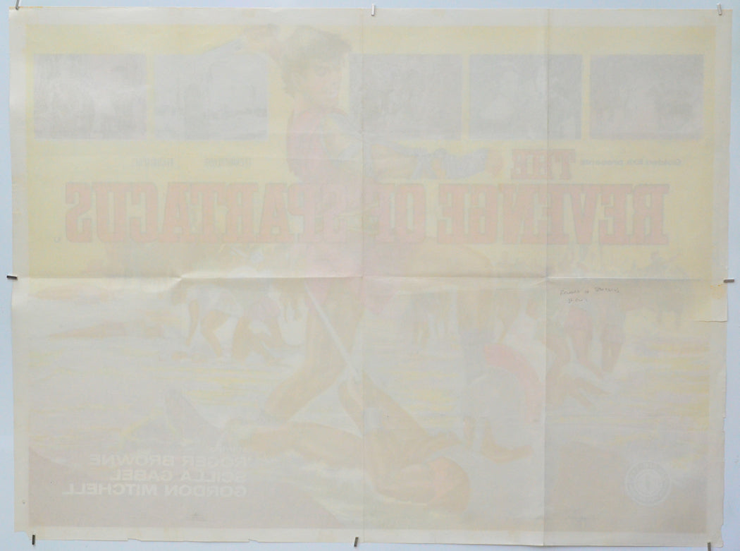 The Revenge Of Spartacus (Back) Cinema Quad Movie Poster