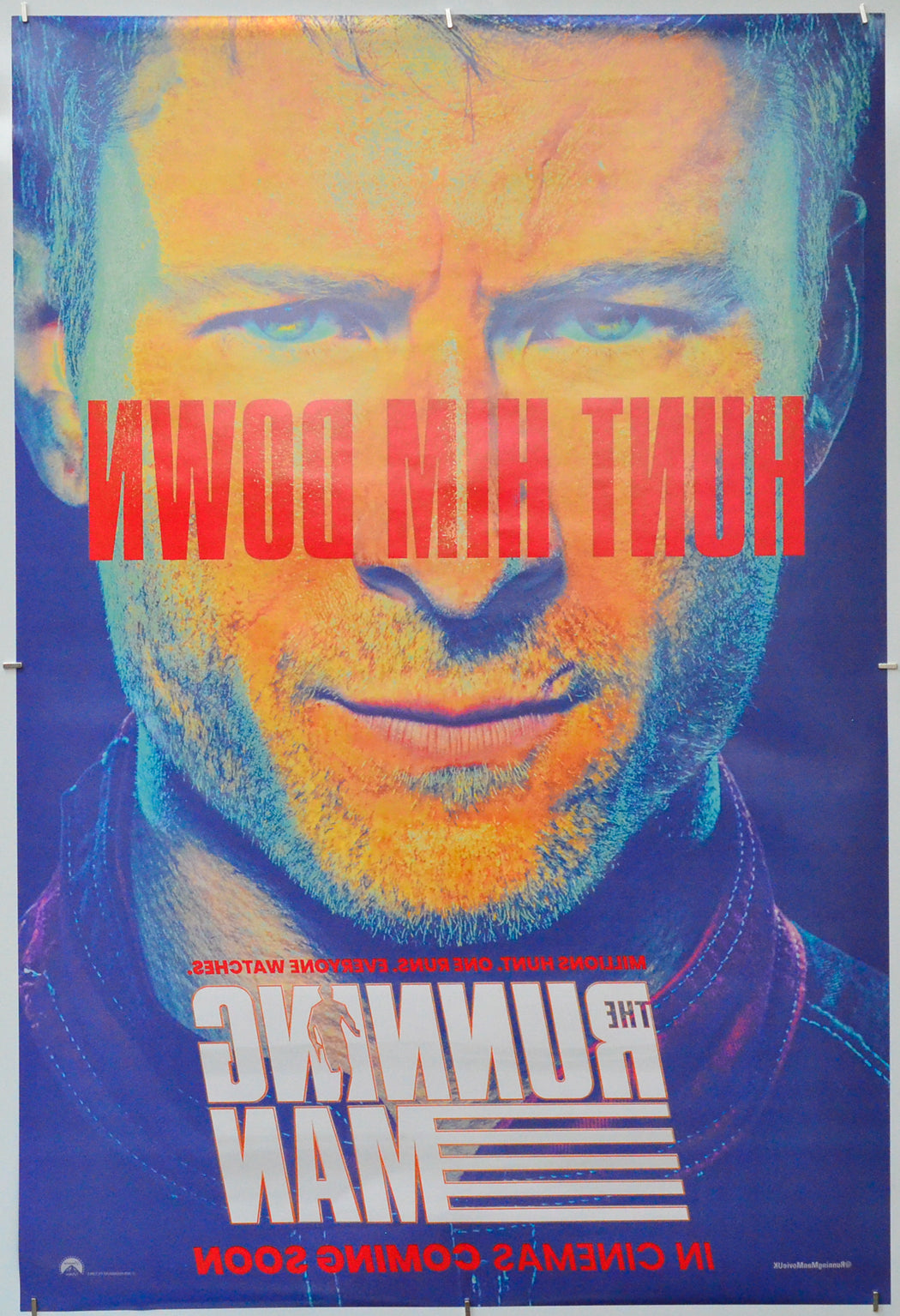 The Running Man (Back) Cinema One Sheet Movie Poster