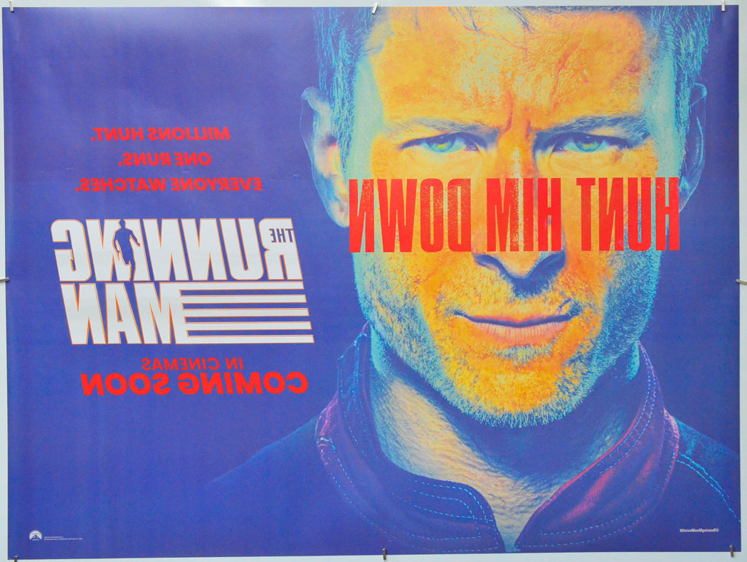 The Running Man (Back) Cinema Quad Movie Poster