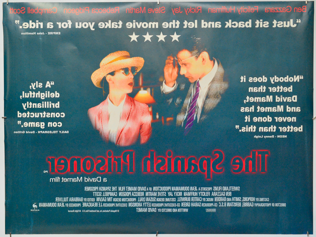 The Spanish Prisoner (Back) Cinema Quad Movie Poster
