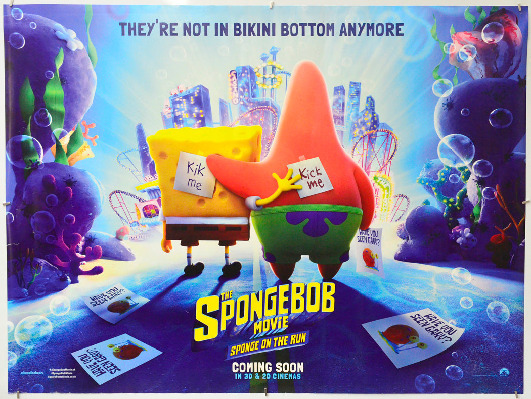 “The Spongebob Movie: Sponge On The Run” Original Quad Poster Film Poster Movie Poster