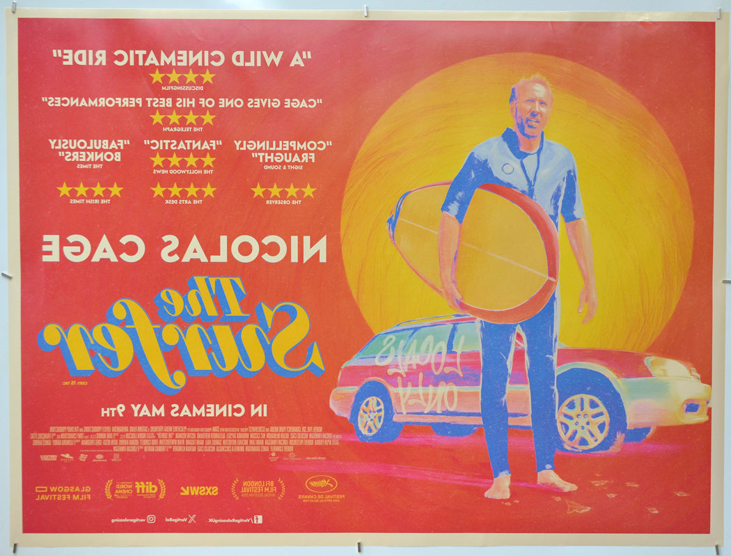The Surfer (Back) Cinema Quad Movie Poster