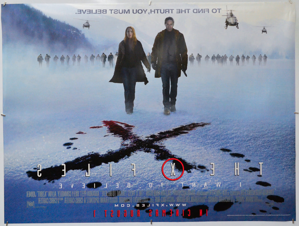 The X Files - I Want To Believe (Back) Cinema Quad Movie Poster