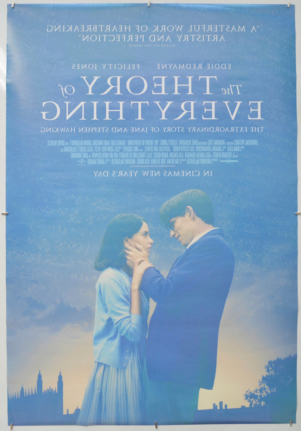 THE THEORY OF EVERYTHING (Back) Cinema One Sheet Movie Poster