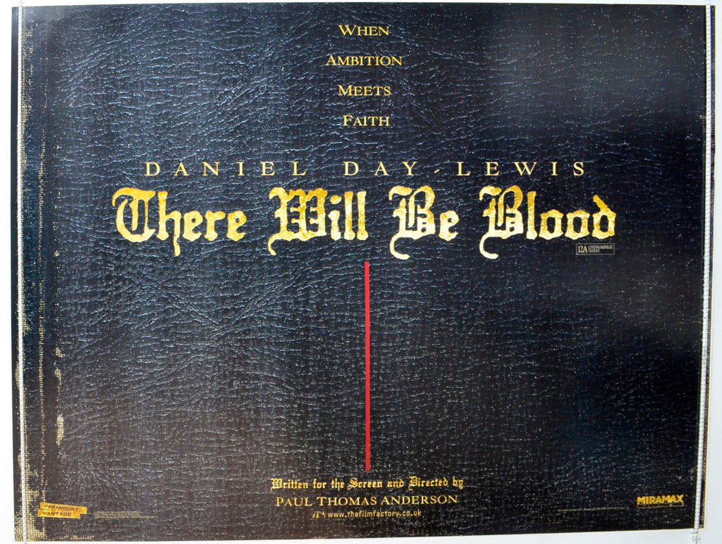 There Will Be Blood (Teaser / Advance Version) Original British Quad Poster - Film Poster - Movie Poster