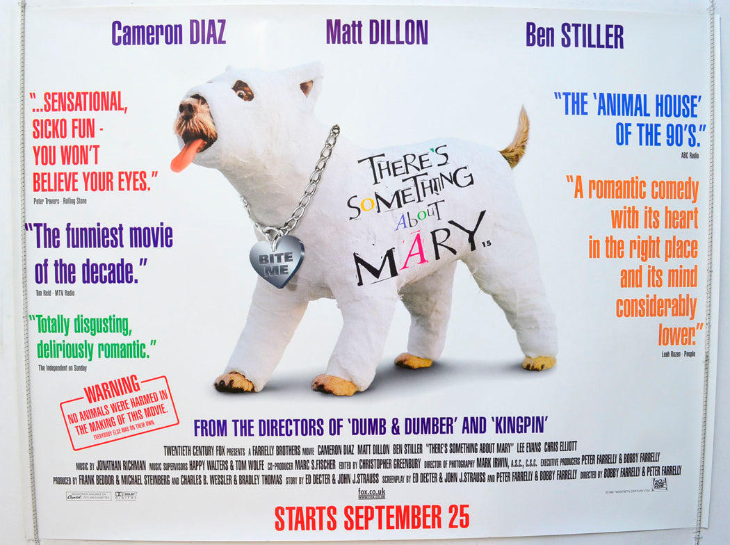 There's Something About Mary Original British Quad Poster - Film Poster - Movie Poster