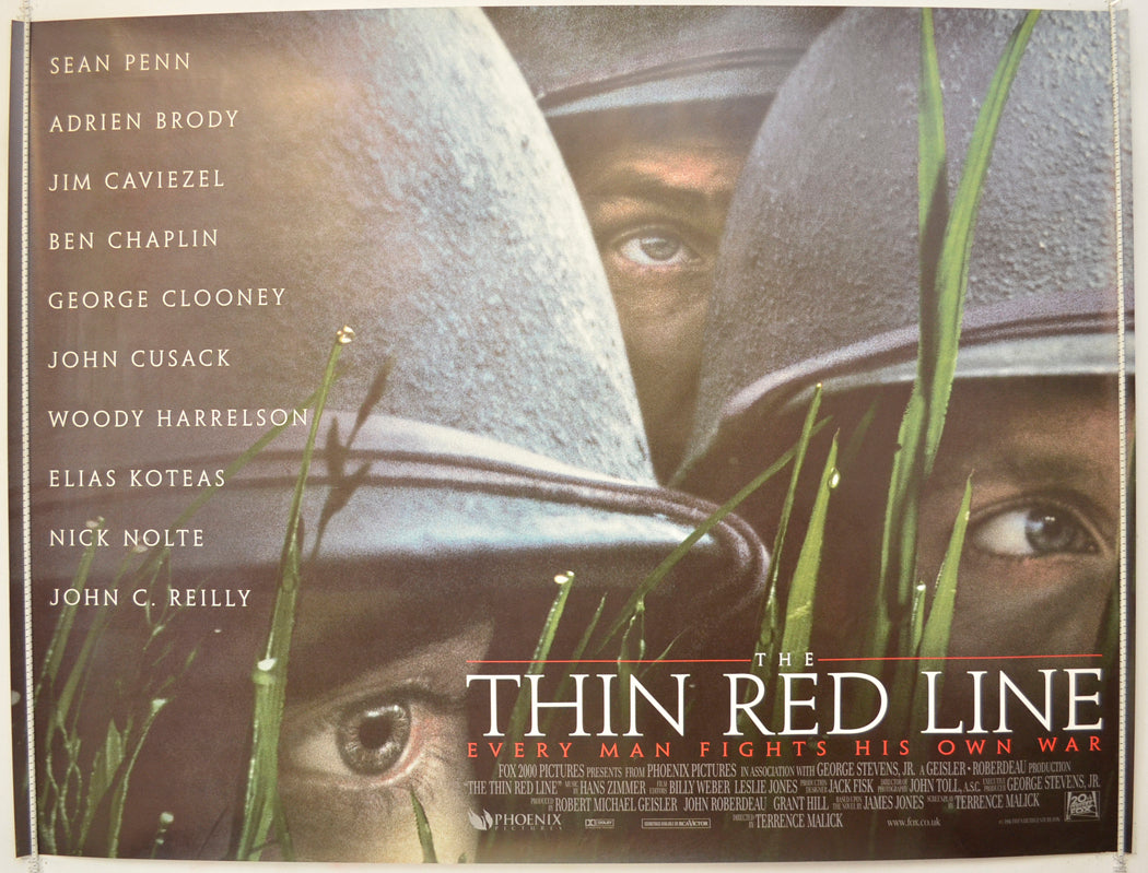 The Thin Red Line Original Quad Poster - Film Poster - Movie Poster