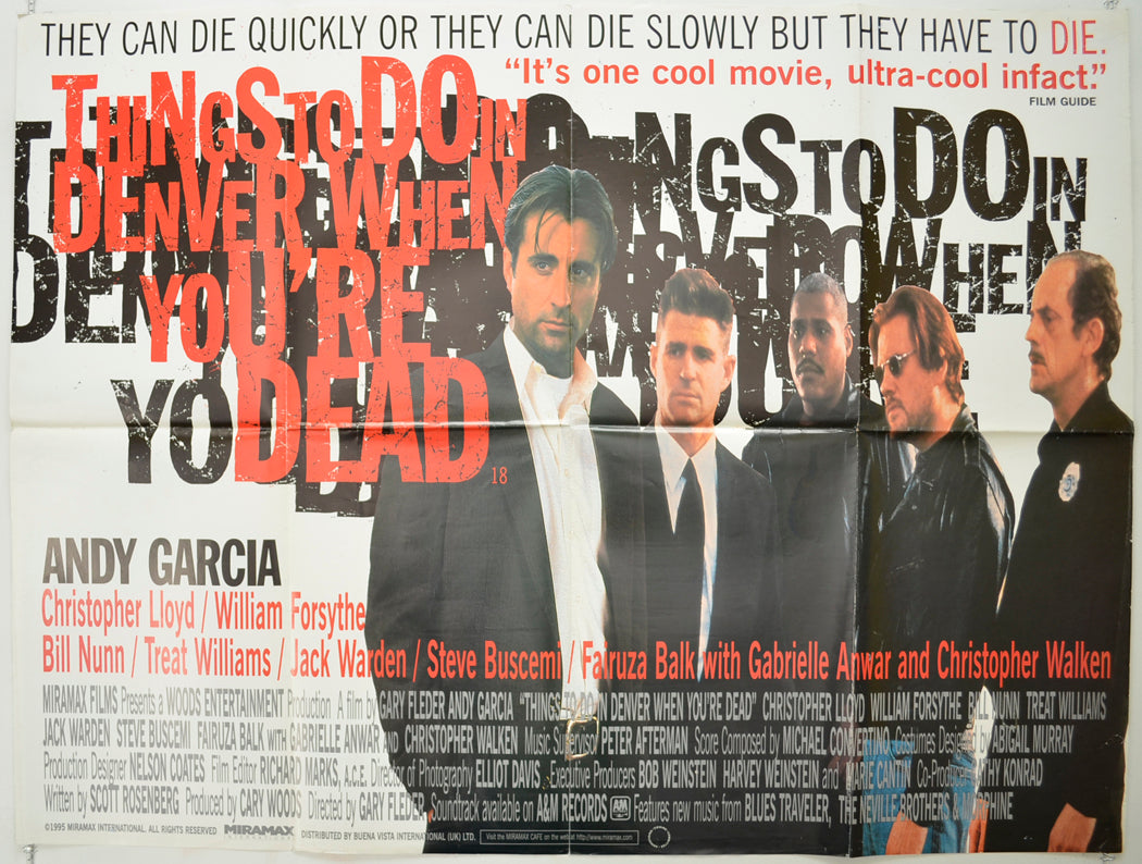 Things To Do In Denver When You're Dead Original Quad Poster - Film Poster - Movie Poster