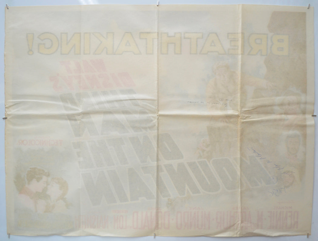 THIRD MAN ON THE MOUNTAIN (Back) Cinema Quad Movie Poster