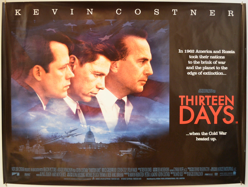 Thirteen Days (Teaser / Advance Version) Original Quad Poster - Film Poster - Movie Poster