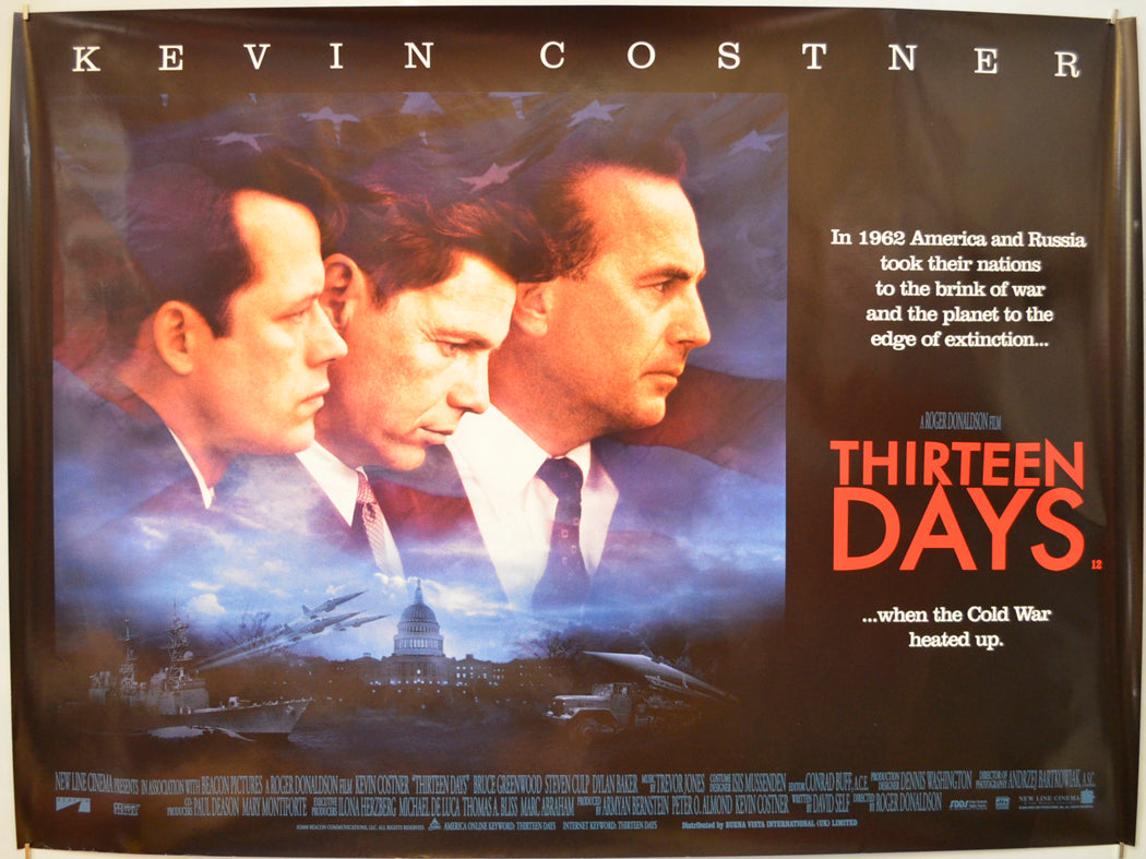 Thirteen Days (Teaser / Advance Version) Original Quad Poster - Film Poster - Movie Poster