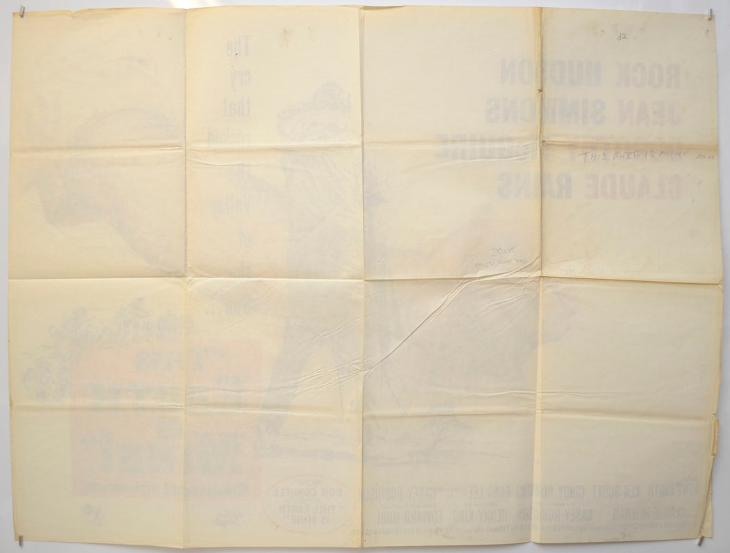 THIS EARTH IS MINE (Back) Cinema Quad Movie Poster