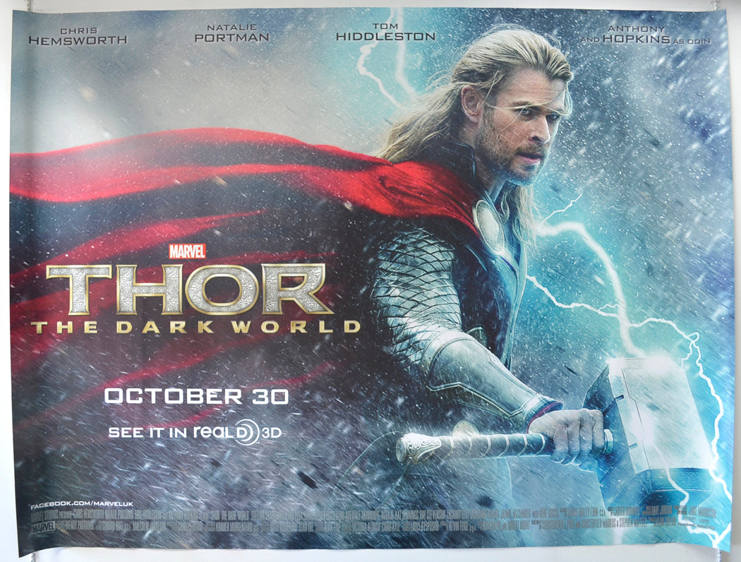 Thor - The Dark World Original Quad Poster - Film Poster - Movie Poster
