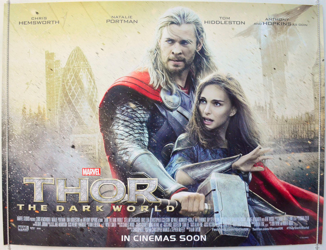 Thor - The Dark World (Teaser / Advance Version) Original British Quad Poster - Film Poster - Movie Poster