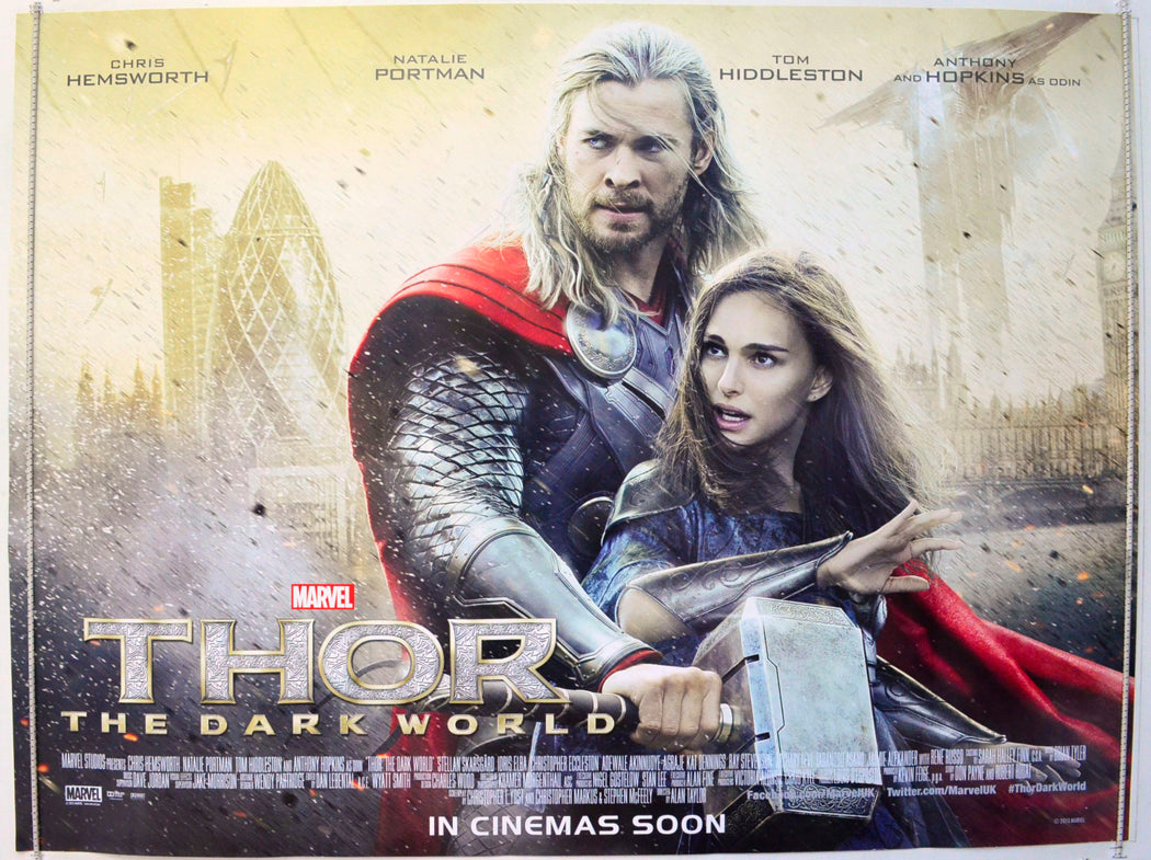 Thor - The Dark World (Teaser / Advance Version) Original British Quad Poster - Film Poster - Movie Poster