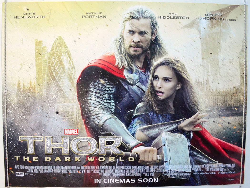 Thor - The Dark World (Teaser / Advance Version) Original British Quad Poster - Film Poster - Movie Poster