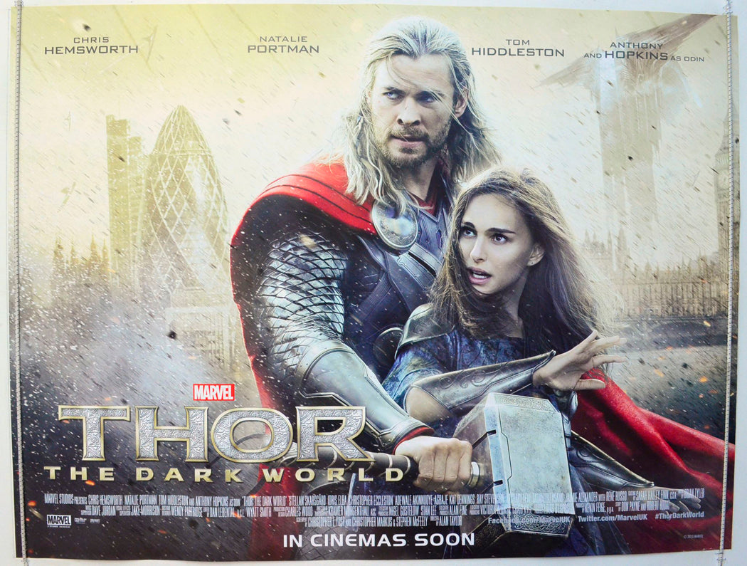 Thor - The Dark World (Teaser / Advance Version) Original British Quad Poster - Film Poster - Movie Poster