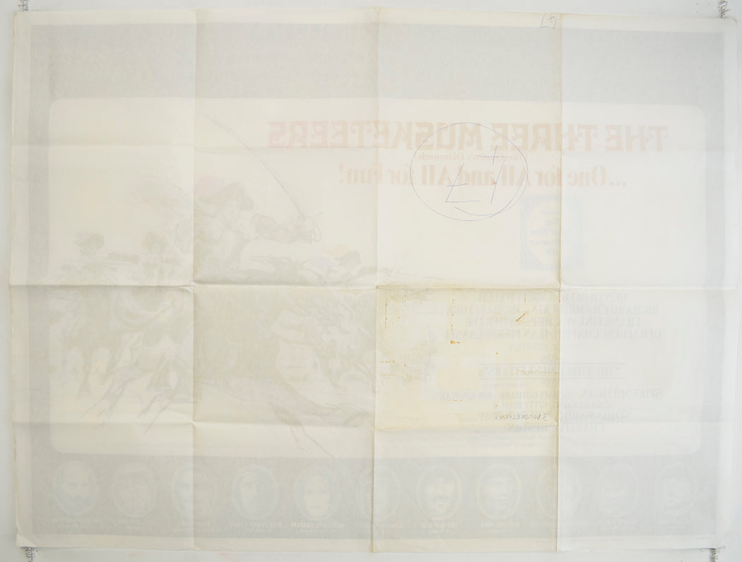 THE THREE MUSKETEERS (Back) Cinema Quad Movie Poster