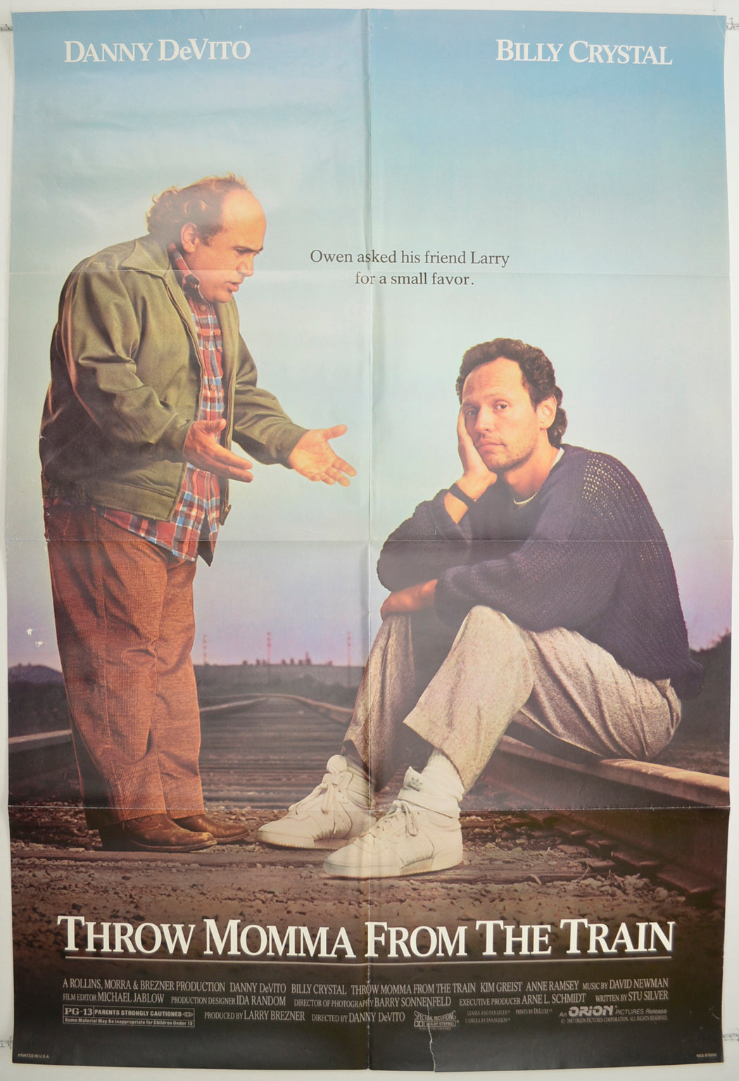 Throw Momma From The Train Original One Sheet Poster - Film Poster - Movie Poster