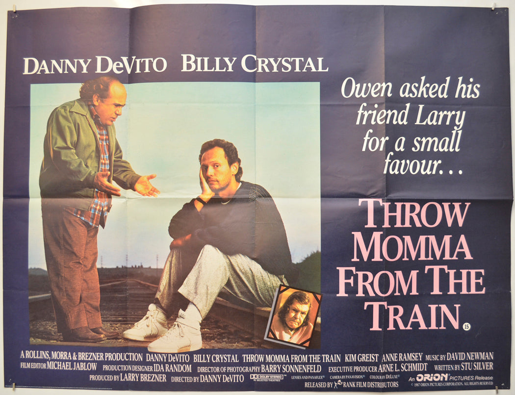 Throw Momma From The Train Original Quad Poster - Film Poster - Movie Poster
