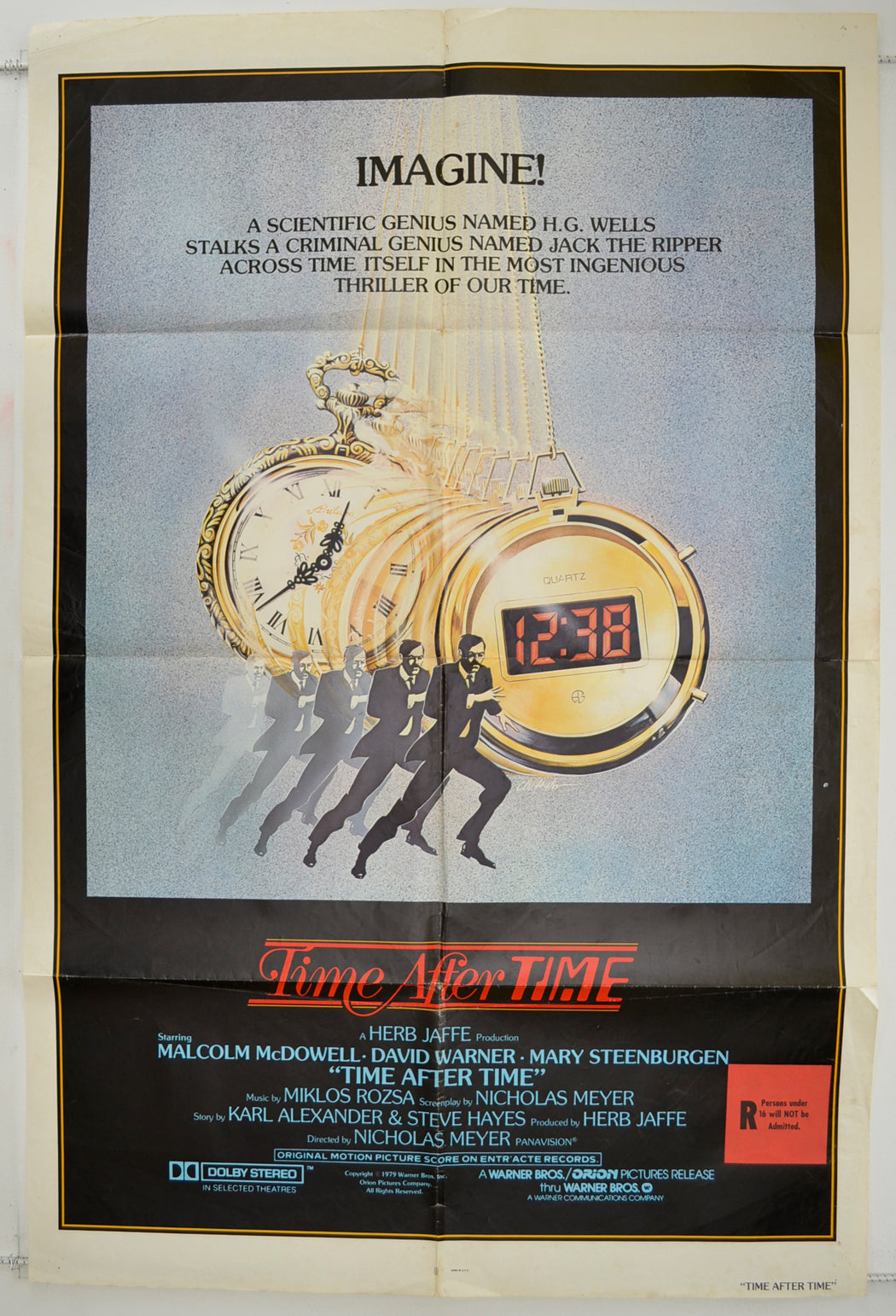 Time After Time Original One Sheet Poster - Film Poster - Movie Poster