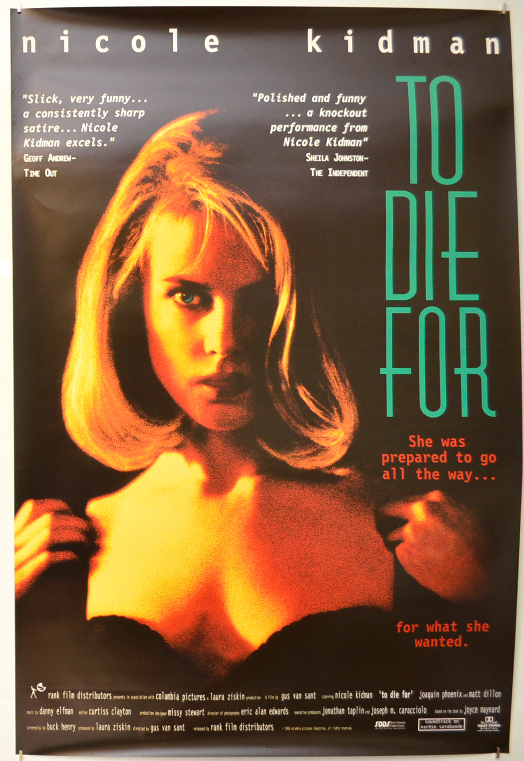 To Die For Original One Sheet Poster - Film Poster - Movie Poster