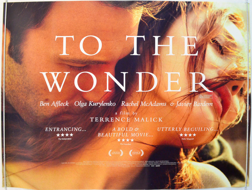 To The Wonder Original British Quad Poster - Film Poster - Movie Poster